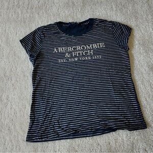 Abercrombie & Fitch Navy Striped T-Shirt